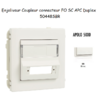 Enjoliveur Coupleur Connecteur fibre optique SC APC Duplex Apolo 50448SBR Blanc