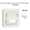 Enjoliveur Coupleur Connecteur fibre optique SC APC Duplex Apolo 50448SBM Blanc MAT