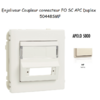 Enjoliveur Coupleur Connecteur fibre optique SC APC Duplex Apolo 50448SMF Ivoire