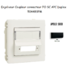 Enjoliveur Coupleur Connecteur fibre optique SC APC Duplex Apolo 50448SPM Noir MAT
