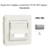 Enjoliveur Coupleur Connecteur fibre optique SC APC Duplex Apolo 50448SPR Argent