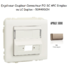 Enjoliveur Coupleur Connecteur fibre optique SC APC Simplex - LC Duplex Apolo 50449SCH Champagne