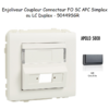 Enjoliveur Coupleur Connecteur fibre optique SC APC Simplex - LC Duplex Apolo 50449SGR Graphite