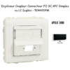 Enjoliveur Coupleur Connecteur fibre optique SC APC Simplex - LC Duplex Apolo 50449SPM Noir MAT