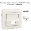 Enjoliveur Coupleur Connecteur fibre optique SC APC Simplex - LC Duplex Apolo 50449SBM Blanc MAT