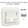 Enjoliveur Coupleur Connecteur fibre optique SC APC Simplex - LC Duplex Apolo 50449SPR Argent