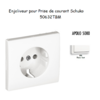 Enjoliveur pour prise de courant schuko APOLO5000 50632TBM Blanc MAT