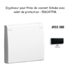 Enjoliveur pour prise de courant schuko avec volet de protection APOLO5000 50634TPM Noir MAT
