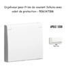 Enjoliveur pour prise de courant schuko avec volet de protection APOLO5000 50634TBM Blanc MAT