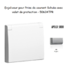 Enjoliveur pour prise de courant schuko avec volet de protection APOLO5000 50634TPR Argent