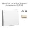 Enjoliveur pour prise de courant schuko avec volet de protection APOLO5000 50634TMF Ivoire