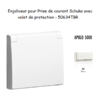 Enjoliveur pour prise de courant schuko avec volet de protection APOLO5000 50634TBR Blanc