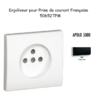 Enjoliveur pour prise de courant française APOLO5000 50652TPM Noir MAT