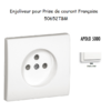 Enjoliveur pour prise de courant française APOLO5000 50652TBM Blanc MAT