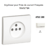 Enjoliveur pour prise de courant française APOLO5000 50652TBR Blanc