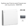Enjoliveur pour prise de courant Française avec volet de protection APOLO5000 50654TGR Graphite