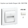 Enjoliveur double chargeur usb APOLO5000 50673TBR Blanc