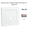 Enjoliveur pour Chargeur Double USB Type A + Type C 50674TPL
