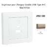 Enjoliveur pour Chargeur Double USB Type A + Type C 50674TCH