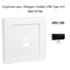 Enjoliveur pour Chargeur Double USB Type A + Type C 50674TPM