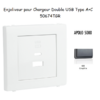 Enjoliveur pour Chargeur Double USB Type A + Type C 50674TGR