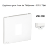 Enjoliveur pour prise de téléphone Apolo 50712TBM Blanc MAT