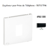 Enjoliveur pour prise de téléphone Apolo 50712TPM Noir MAT