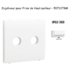 Enjoliveur pour prise de haut parleur a terminaux à vis APOLO5000 50713TBM Blanc MAT