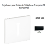 Enjoliveur pour prise de téléphone Française T8 Apolo 50718TPM Noir MAT