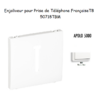 Enjoliveur pour prise de téléphone Française T8 Apolo 50718TBM Blanc MAT