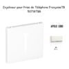 Enjoliveur pour prise de téléphone Française T8 Apolo 50718TBR Blanc