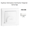 Enjoliveur pour interrupteur Card System Apolo 5000 50733TBM Blanc MAT