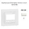 Enjoliveur pour interrupteur horaire digital 1 circuit APOLO5000 50743TBR Blanc