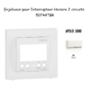Enjoliveur pour interrupteur horaire digital 2 circuits APOLO5000 50744TBR Blanc