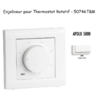 Enjoliveur pour thermostat rotatif Apolo 5000 50746TBM Blanc MAT