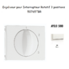 Enjoliveur pour Interrupteur rotatif 3 positions Apolo 50765TBR Blanc
