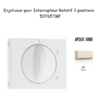 Enjoliveur pour Interrupteur rotatif 3 positions Apolo 50765TMF Ivoire