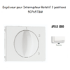 Enjoliveur pour Interrupteur rotatif 3 positions Apolo 50765TBM Blanc MAT