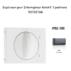 Enjoliveur pour Interrupteur rotatif 3 positions Apolo 50765TGR Graphite
