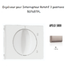 Enjoliveur pour Interrupteur rotatif 3 positions Apolo 50765TPL Platine