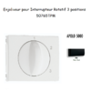 Enjoliveur pour Interrupteur rotatif 3 positions Apolo 50765TPM Noir MAT