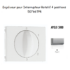 Enjoliveur pour Interrupteur rotatif 4 positions Apolo 50766TPR Argent