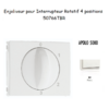 Enjoliveur pour Interrupteur rotatif 4 positions Apolo 50766TBR Blanc