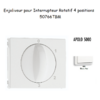 Enjoliveur pour Interrupteur rotatif 4 positions Apolo 50766TBM Blanc MAT