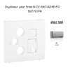 Enjoliveur pour prise R TV SAT RJ45 FO APOLO5000 50770TPR Argent