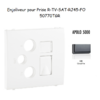 Enjoliveur pour prise R TV SAT RJ45 FO APOLO5000 50770TGR Graphite