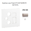 Enjoliveur pour prise R TV SAT RJ45 FO APOLO5000 50770TPL Platine