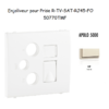 Enjoliveur pour prise R TV SAT RJ45 FO APOLO5000 50770TMF Ivoire