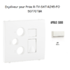 Enjoliveur pour prise R TV SAT RJ45 FO APOLO5000 50770TBR Blanc