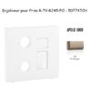 Enjoliveur pour prise R TV RJ45 FO APOLO5000 50774TCH Champagne